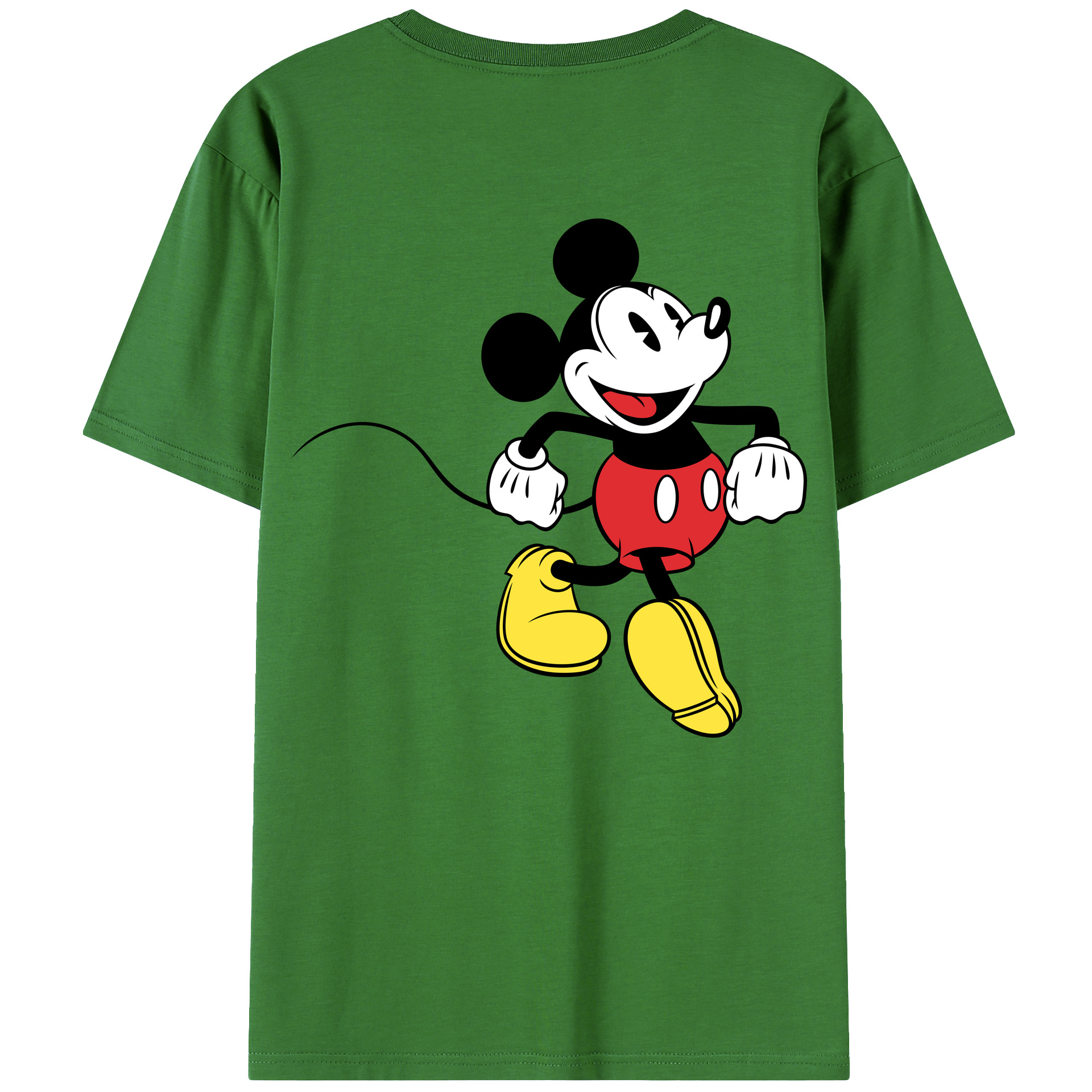 （画像用） ミッキーマウス Mickey Mouse レディース半袖Tシャツ(バックプリント)